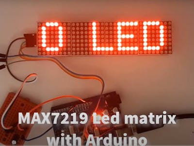 Control led matrix max7219 with arduino