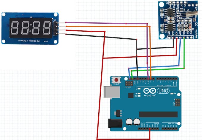 Arduino Display Time on TM1637 LED Display Using RTC DS1307 - Arduino ...