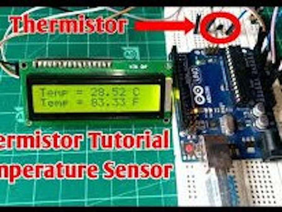 Aplication of NTC thermistor and Arduino with LCD unit