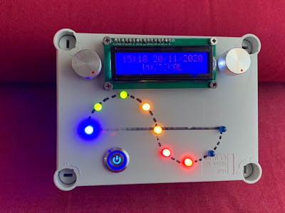 Biorhythm Clock Using Arduino Nano, RTC, 1602A and 74HC595