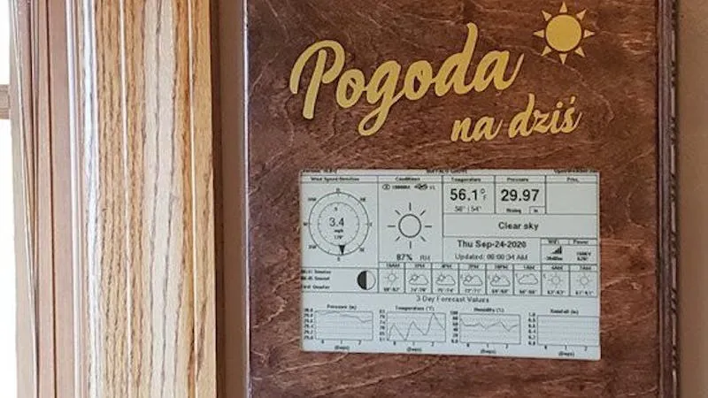 イエベページ Displaying the Weather on a Chroma 74 E Ink Shelf Label - Hackster.io