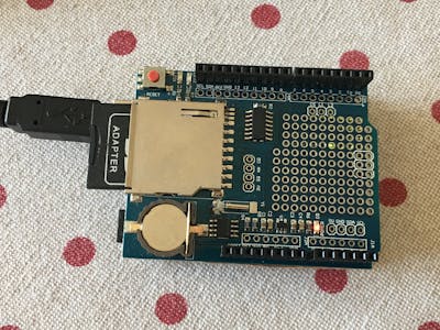 Data logger shield sd card and real time clock