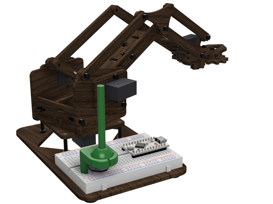 Controlling Robot MeARM with TLV493D, Joystick and Arduino