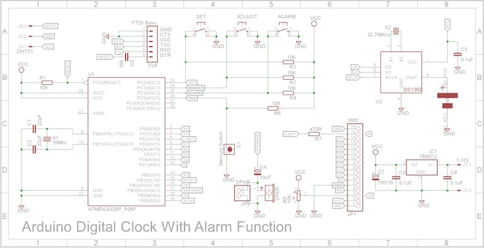 Alarm clock schematic