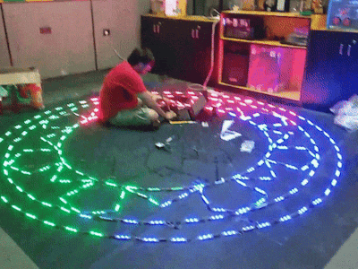 Christmas LED Mandala Installation