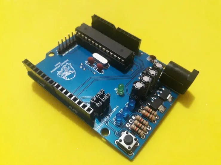 Figure 7 - Arduino Standalone Printed Circuit Board to control the Arduino Line follower Robot.
