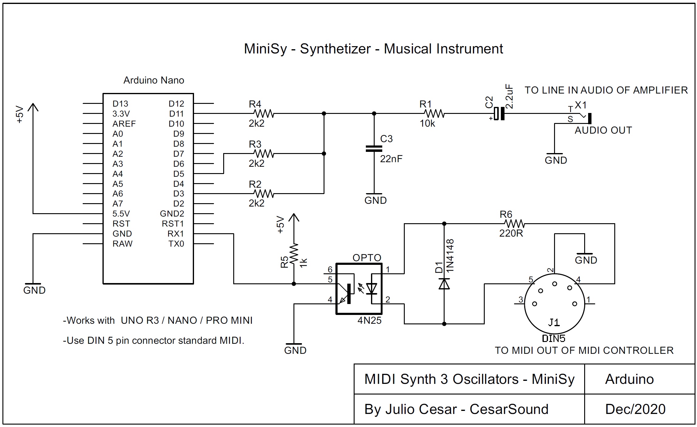 midi synth arduino