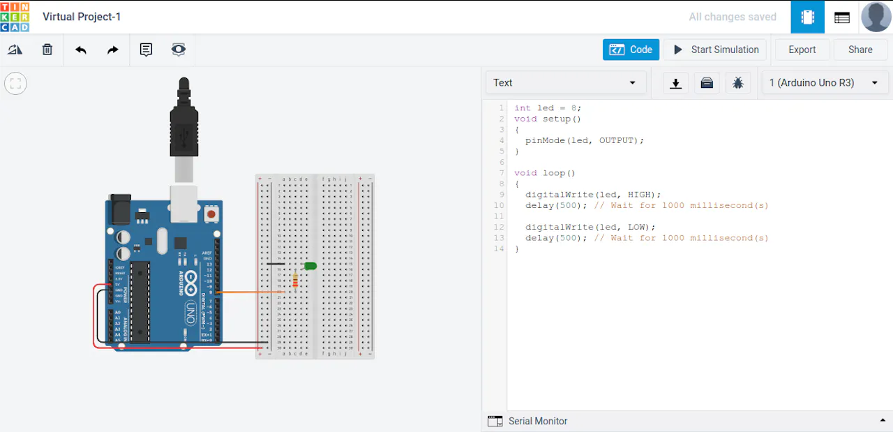 Virtual Arduino Simulation Arduino Project Hub