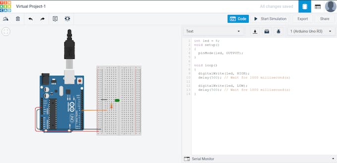 Virtual Arduino Simulation - Arduino Project Hub