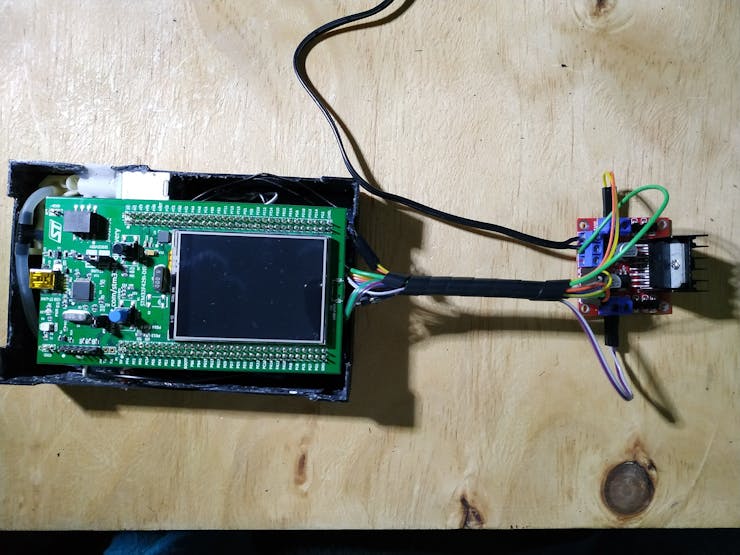 STM32F429I board + L298N driver