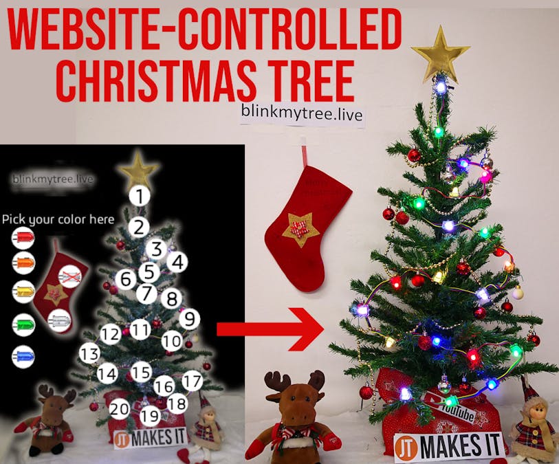 Website Controlled Christmas Tree Anyone Can Control It Hackster Io