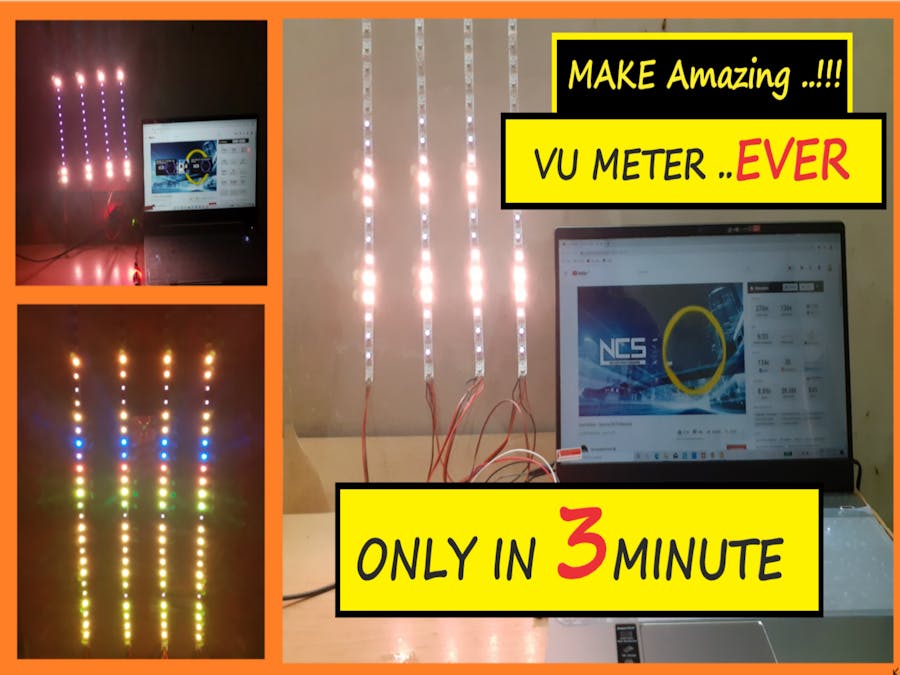 DIY Music Visualizer using RGB LED || Vu Meter