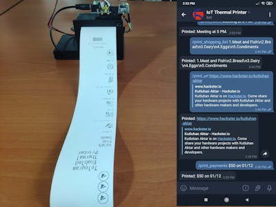 Telegram-Enabled Thermal Printer w/ Arduino Nano 33 IoT