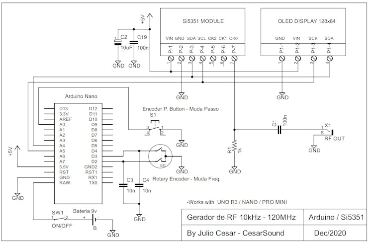 10khz To 1mhz Vfo Rf Generator With Si5351 And Arduino Hackster Io