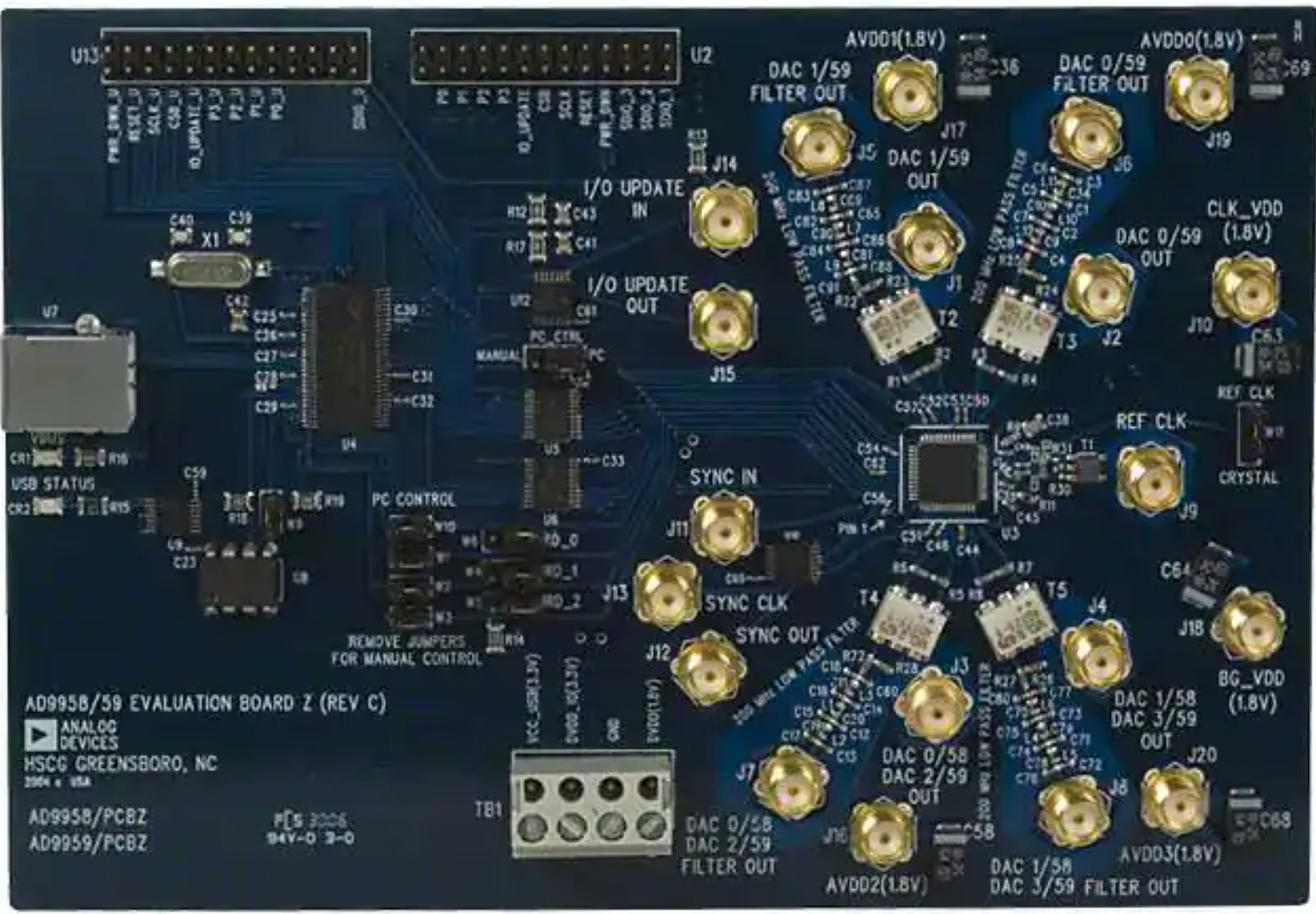 TFT LCD development board STM32F103 AD9959 0-200 MHz DDS Générateur De Signal 