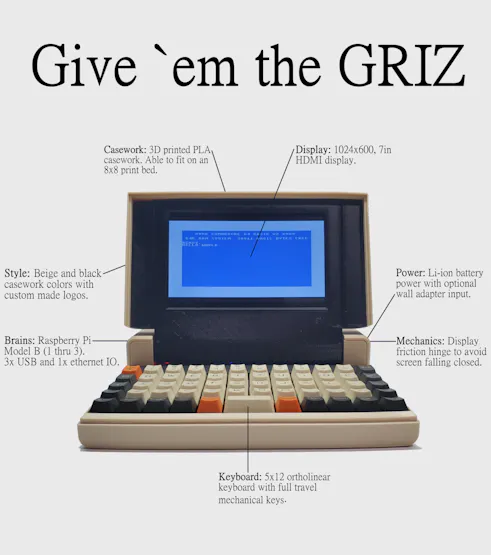 The GRIZ Sextant Is a Raspberry Pi Cyberdeck with Beautiful '80s
