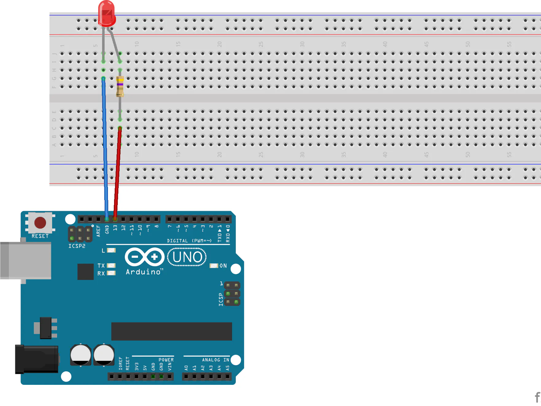 Simple Blinking LED (External) - Hackster.io