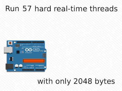 How to Run 57 Hard Real-Time Threads on an Arduino Uno