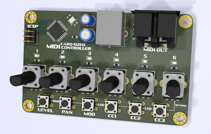 Credit Card-Sized, Open Source MIDI Controller with Affordable MIDI Out  Connector 