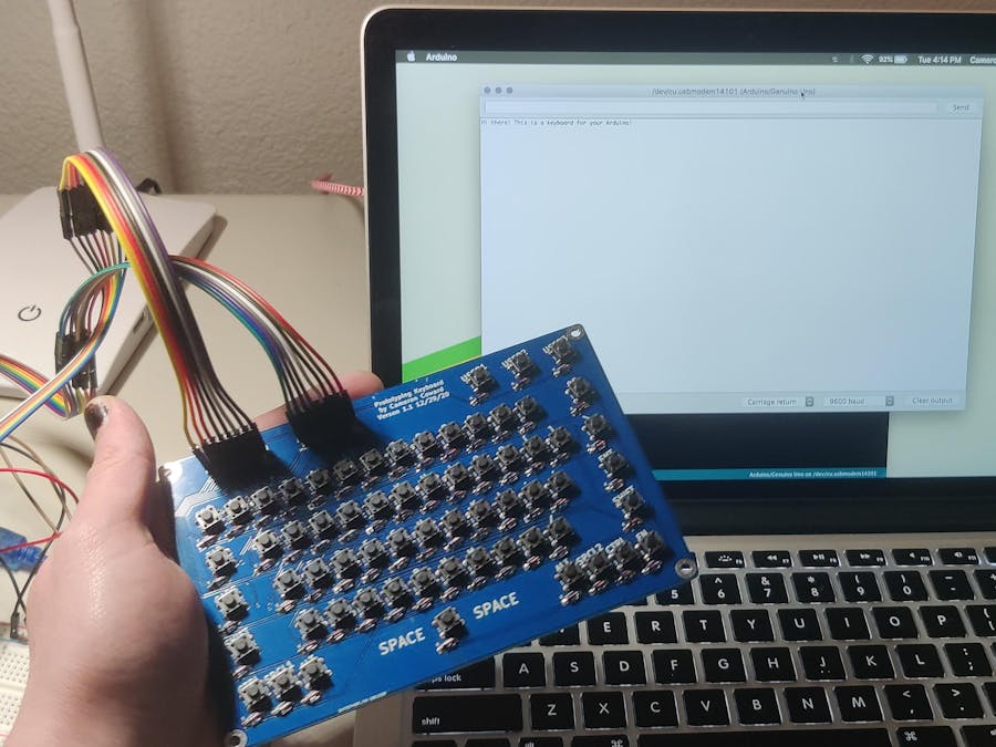 64-Key Prototyping Keyboard Matrix for Arduino
