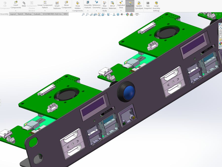 1U Rack Mount for Rpi 4B