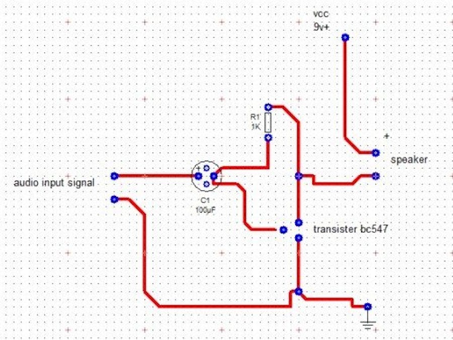 Simple single transistor audio amplifier