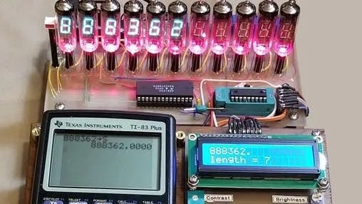 This Crazy Device Sends TI-83 Calculator Output to VFD Tubes