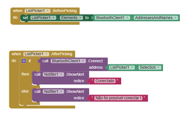 Figure 17 - Code of the list of paired devices