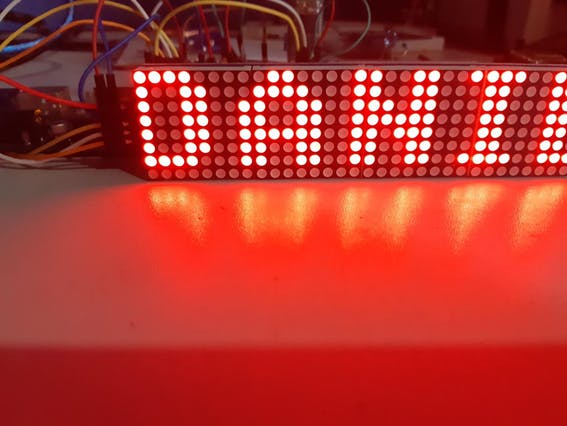 Figure 25 - Text being displayed in the matrix.