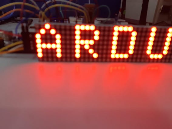 Figure 24 - Text being displayed in the matrix.