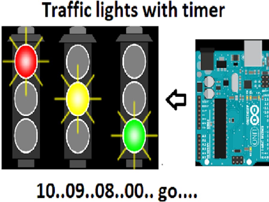 Traffic Lights using 7 segment display