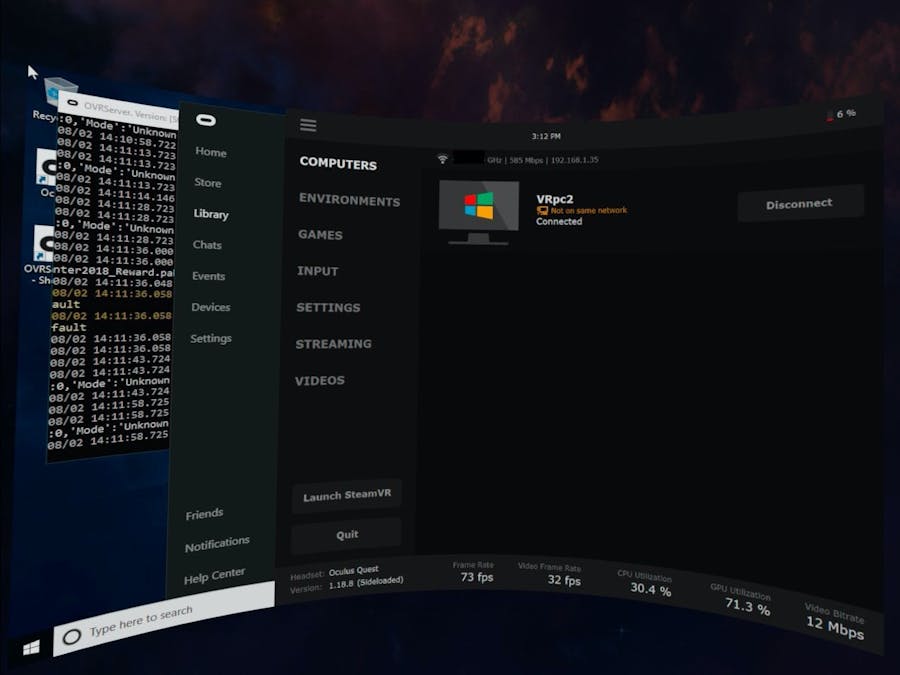 Using an Azure GPU Server as Gaming PC for Oculus Quest