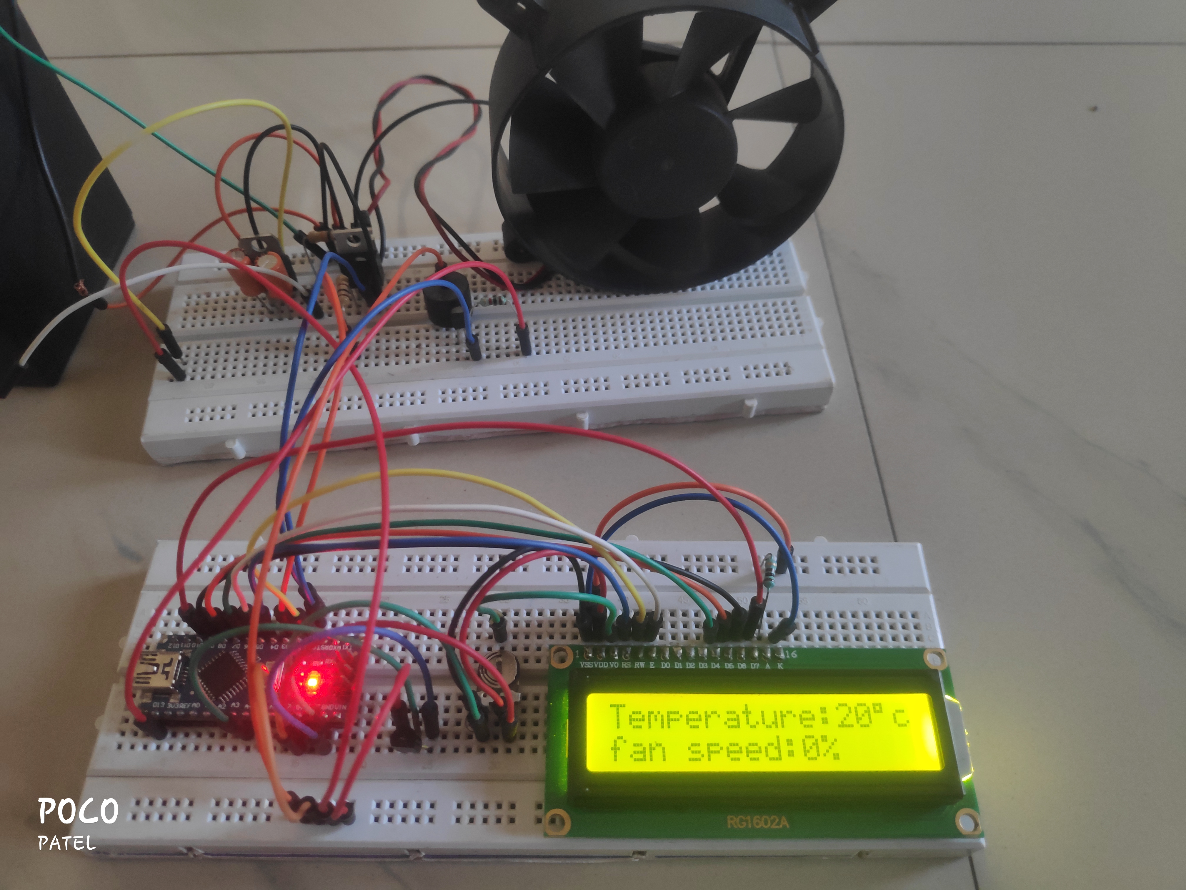temperature controlled fan arduino