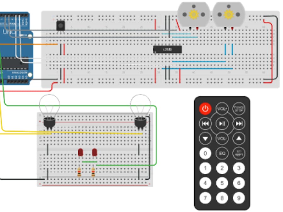 Arduino IR remote controlled Car