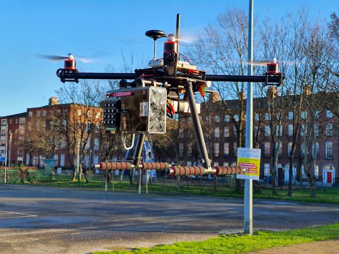 Figure 50: The drone flying