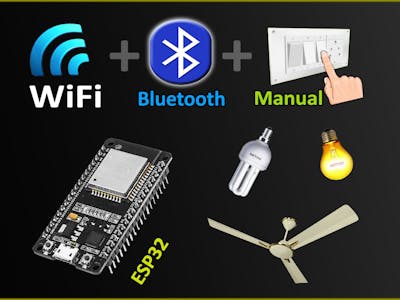 WiFi + Bluetooth + Manual Switch control 8 relays with ESP32