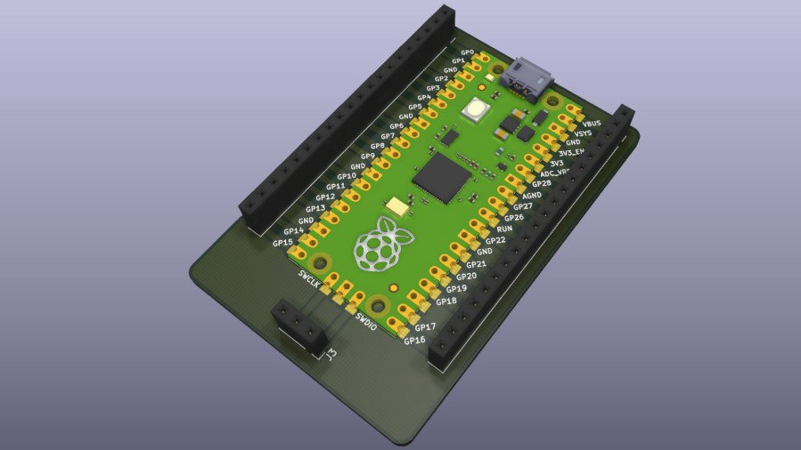 Nicolò Carandini's 3D Model Brings An Accurate Raspberry Pi Pico Board ...