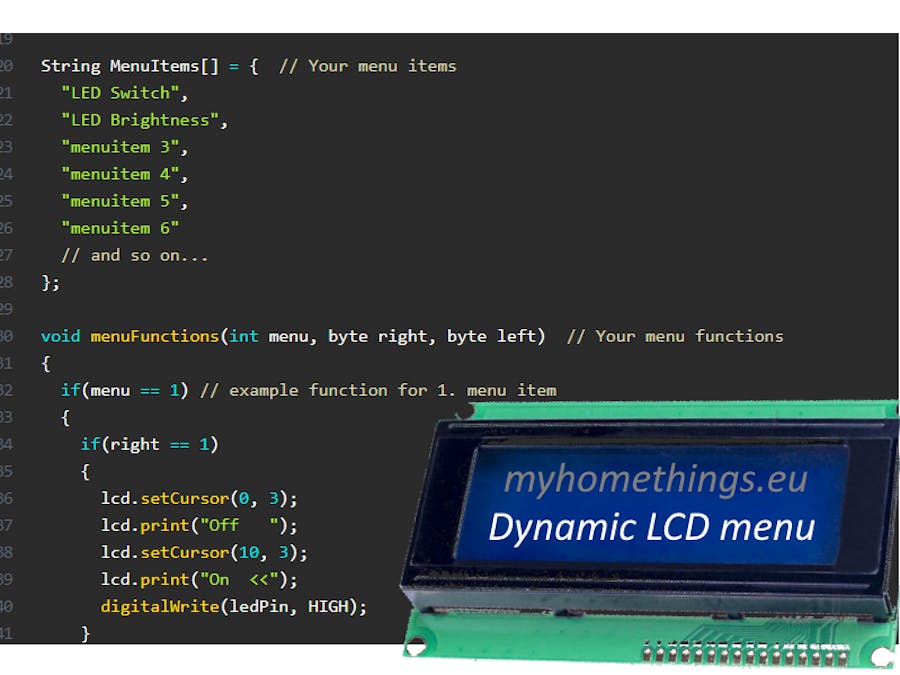 Dynamic Arduino LCD-Menu