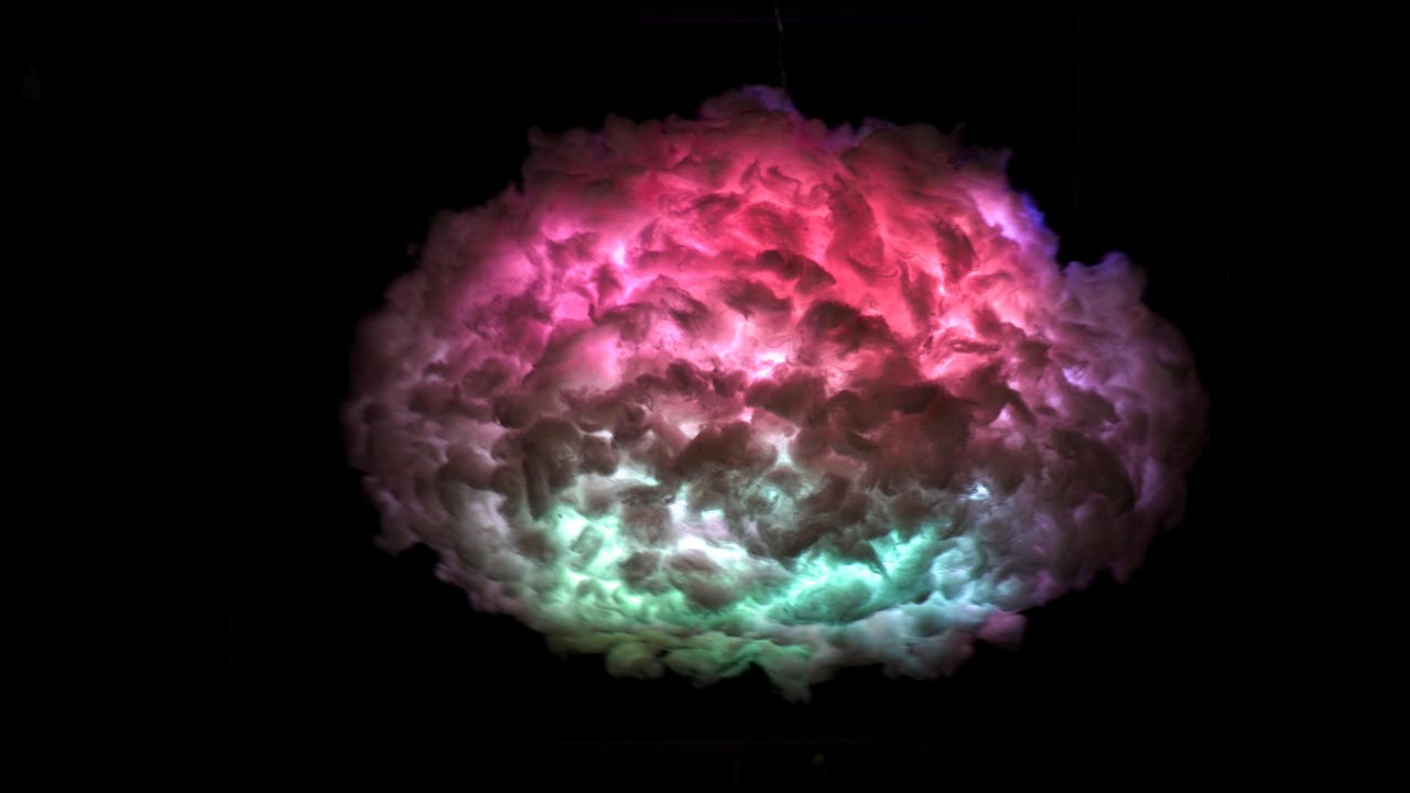 SPHERICAL FLUFF SHAPE Fluffy Hanging Cloud Lanterns Decor