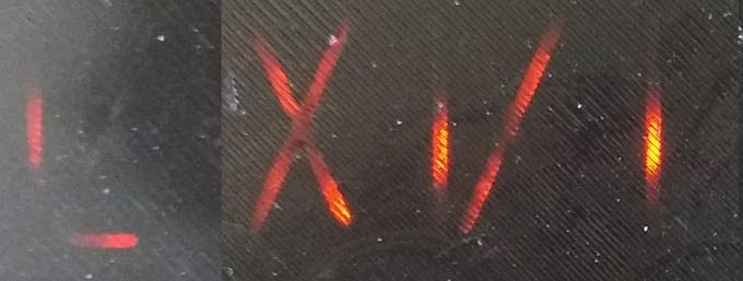 Having only a single LED on the "I" segment shows the limit of the original design. 