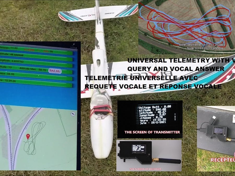 Universal telemetry for rc plane with android application