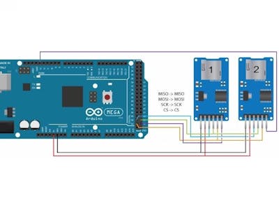 Access 2 SD cards with Arduino