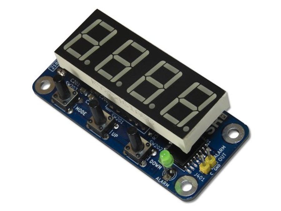 Clock module with seven segment display