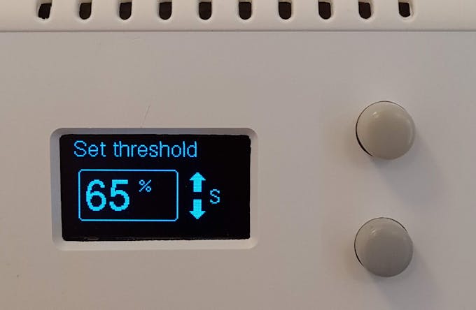 MENU: set humidity threshold