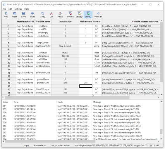 Wawilib To monitor and edit variables and see sketch debug output at the same time.