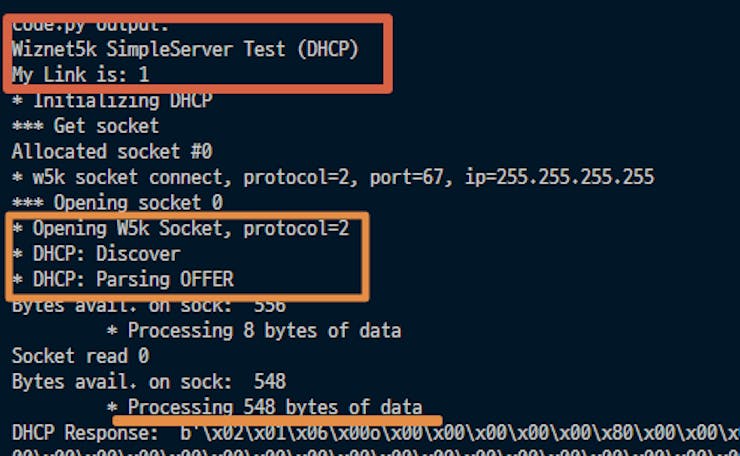DHCP start