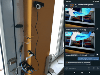 IoT | Telegram Fingerprint Door Lock and Surveillance Camera