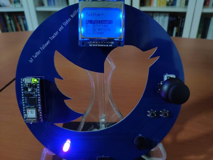 Iot Twitter Follower Tracker And Status Notifier Arduino Project Hub