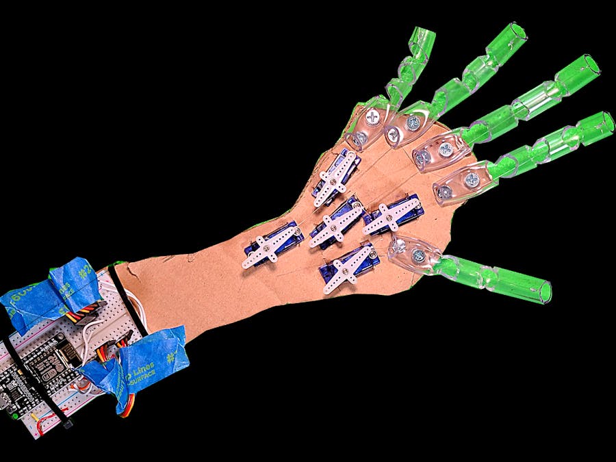 Animatronic Hand Controlled By Leap Motion