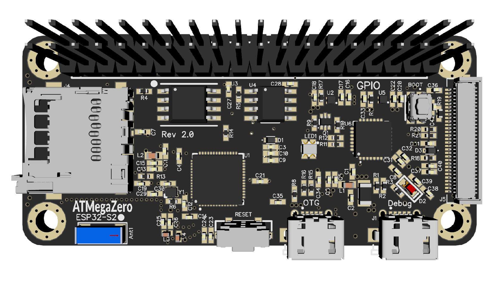 ATMegaZero - ATmega32U4 + ESP32-S2 = EspinalLab's Latest and